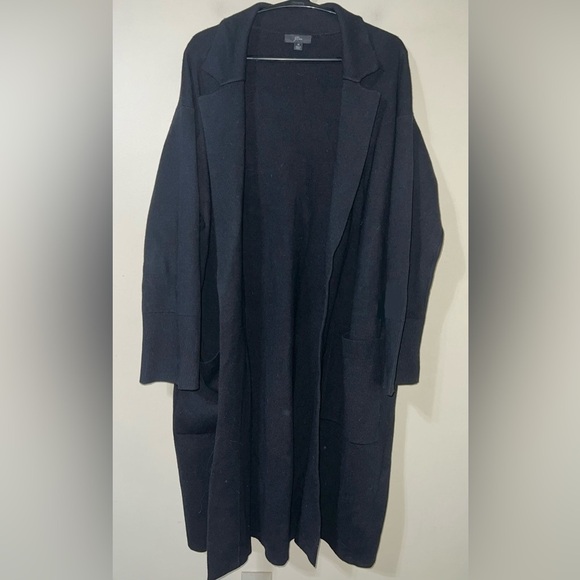 J. Crew Long Sweater Blazer with Side Slits Black Medium - Picture 3 of 5